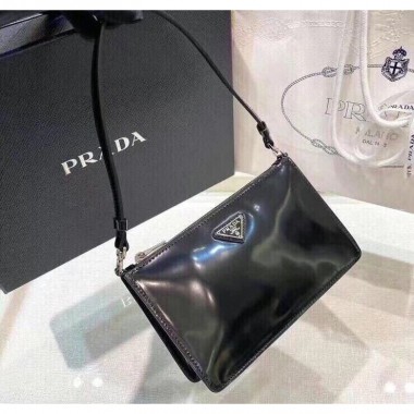 Mini borsa a spalla in pelle spazzolata