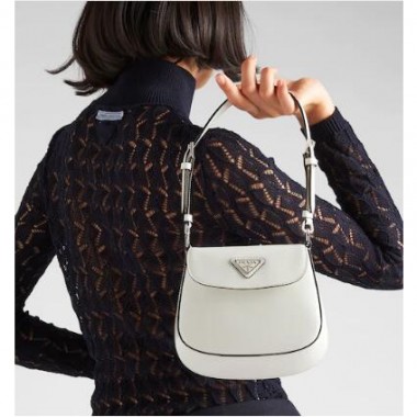 Mini borsa Prada Cleo in pelle spazzolata