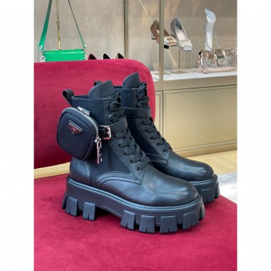 Stivaletti Monolith in pelle e tessuto nylon