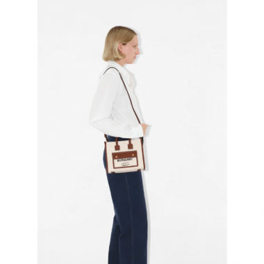 Burberry Mini Freya Tote -Natural /Tan 