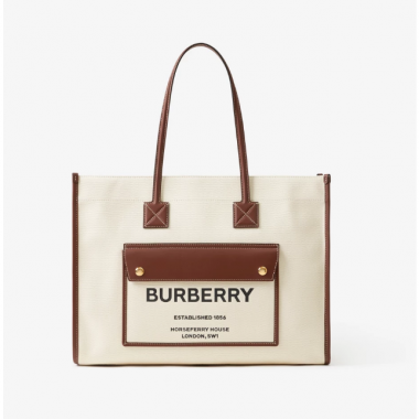 Burberry Small Freya Tote -Natural /Tan 