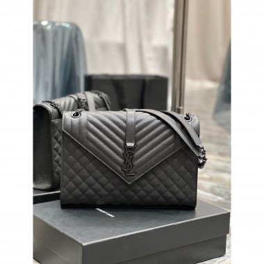 YSL Envelope Borsa Grande In Pelle Grained   