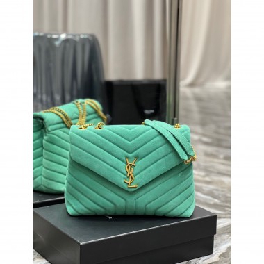 YSL Yves Saint Laurent Medium Chain Bag in Suede