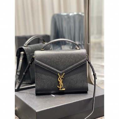 YSL Cassandra Top Handle Medium Bag in Grained leather  