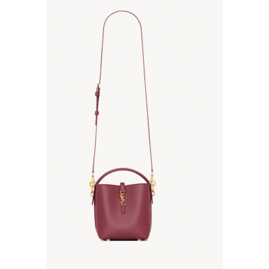 Saint Laurent LE 37 Mini in shiny leather-Rouge