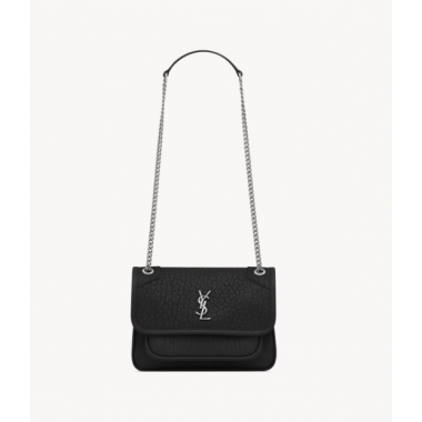 Saint Laurent Niki Bayby in grained leather-Black