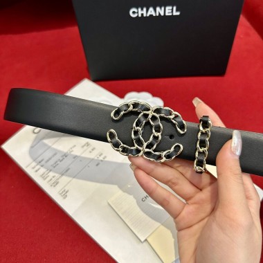 Chanel Leather Belt 3cm