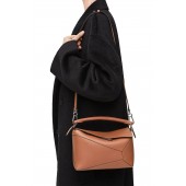Loewe Small Puzzle in Classic Calfskin -Brown