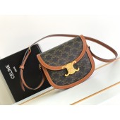 Celine Teen Besace Triomphe in canvas and calfskin 