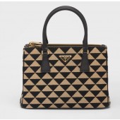 Borsa Prada Galleria small in tessuto ricamato