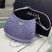 Borsa Prada Cleo in raso con cristalli