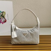 Mini borsa in raso con cristalli