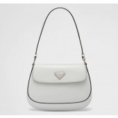 Borsa a spalla Prada Cleo in pelle spazzolata con pattina