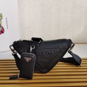 Borsa a tracolla Prada Triangle in pelle