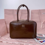 Miu Miu Beau naplak patent leather bag-Palisander