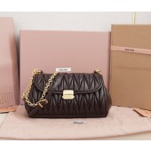 Matelassé nappa leather shoulder bag-Briarwood