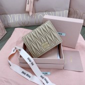 Miu miu Small matelassé nappa leather wallet