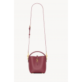 Saint Laurent LE 37 Mini in shiny leather-Rouge