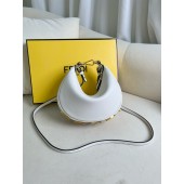Fendigraphy Mini leather bag-White