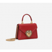 Dolce Gabbana Small Smooth Calfskin Devotion bag-Red