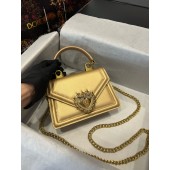 Dolce Gabbana Small Smooth Calfskin Devotion bag-Gold