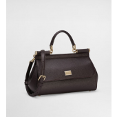 Authentic Quality- Dolce Gabbana Elongated Sicily handbag in Dauphine Calfskin- Bordeax