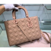 Pelle di vitello Cannage ultraopaca Borsa Grande Lady Dior 