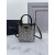 Borsa shopping small in raso con cristalli
