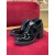 Stringate in pelle spazzolata con tacco