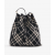 Burberry Medium Check Bucket Bag- Black/Calico