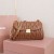 Matelassé nappa leather shoulder bag-Cognac
