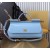 Authentic Quality- Dolce Gabbana Elongated Sicily Handbag in Polished calfskin- Light blue
