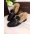 Leather fur sandals- 4 colors