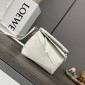 Loewe Mini Puzzle in Grained Calfskin -White