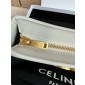 Celine Medium Tilly Bag in Shiny Calfskin-White
