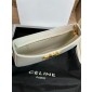 Celine Medium Tilly Bag in Shiny Calfskin-White