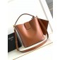 Celine Medium Bucket Louise In smooth Calfskin-Tan