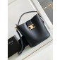 Celine Medium Bucket Louise In smooth Calfskin-Black