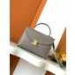 Celine Medium Nino Bag in Supple grained calfskin - Pepple Grey 