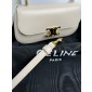 TEEN CELINE LOLA IN SHINY CALFSKIN-WHITE COTTON