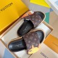 LV Pool Pillow Flat Comfort Mule, Size 35-45