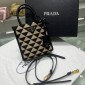 Borsa Prada Symbole mini in tessuto jacquard ricamato