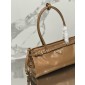 Prada SoftLux Medium Leather Tote-Cameo