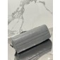 Prada SoftLux Medium Leather Tote-Grey