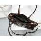 Prada SoftLux Medium Leather Tote-Dark brown