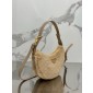 Borsa a spalla Prada Arqué in Shearling