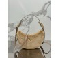 Borsa a spalla Prada Arqué in Shearling