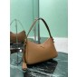 Prada Aimée medium leather shoulder bag-Caramel