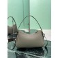 Prada Aimée medium leather shoulder bag-Grey