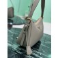 Prada Aimée medium leather shoulder bag-Grey
